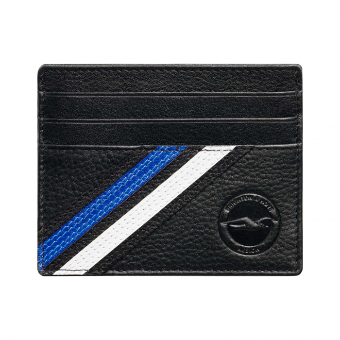 brighton stripe card holder black