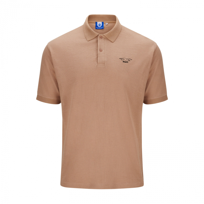brighton tan brown polo shirt seagull
