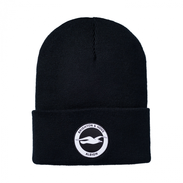 Black Nike Swoosh beanie with Brighton Crest